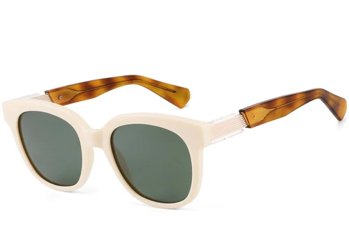 Gafas de sol rectangulares de acetato color crema #BS2607-0458