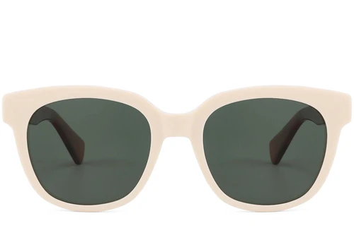 Gafas de sol rectangulares de acetato color crema #BS2607-0458