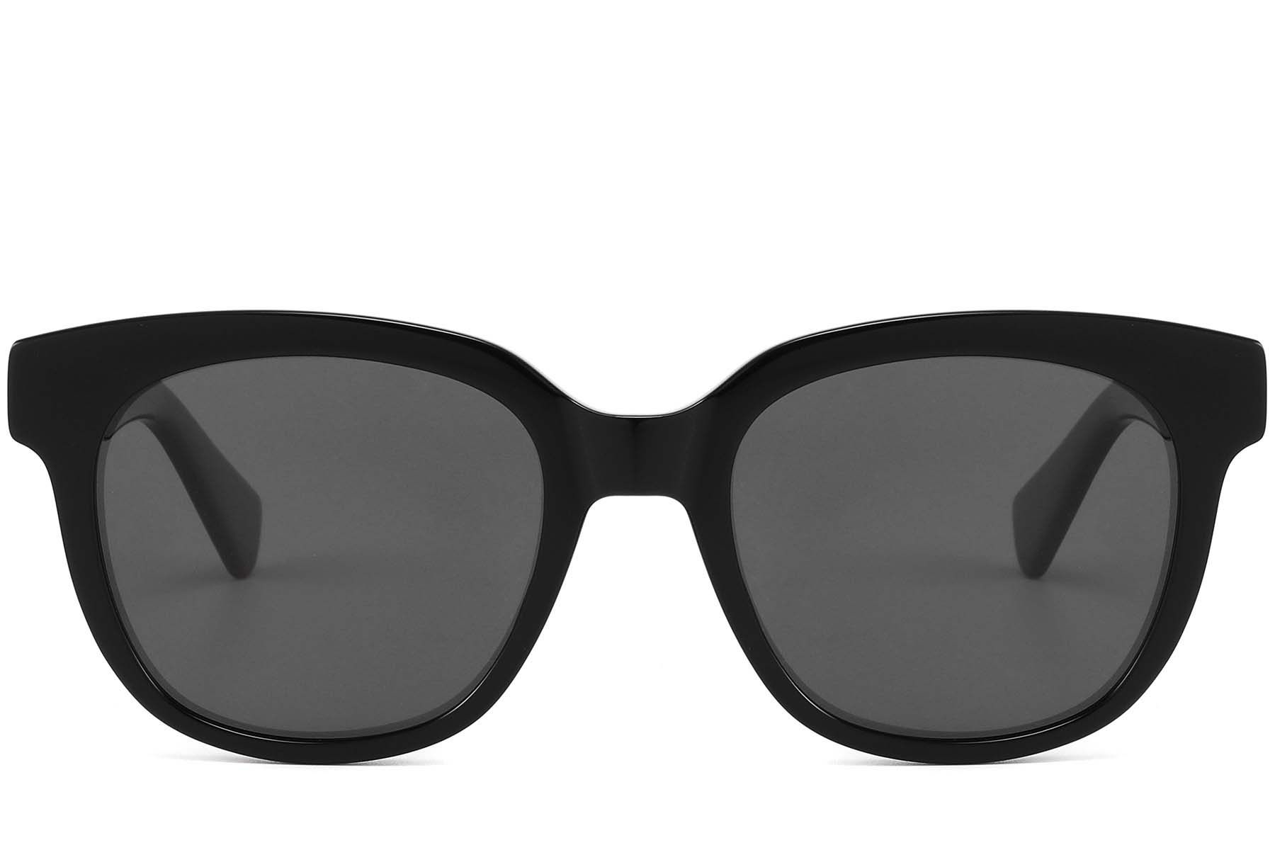 Rectangular Black Acetate Sunglasses #BS2607-0459