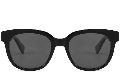 Gafas de sol rectangulares de acetato negro #BS2607-0459