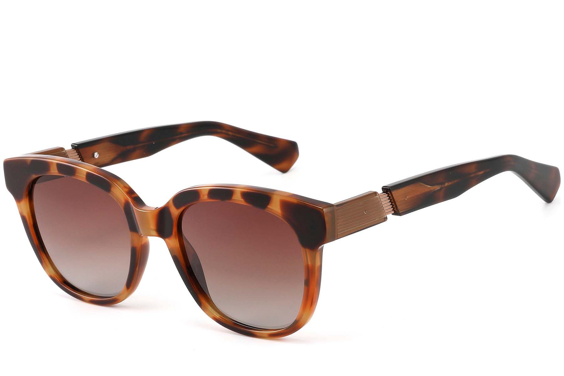 Rectangular Tortoiseshell Acetate Sunglasses #BS2607-0460