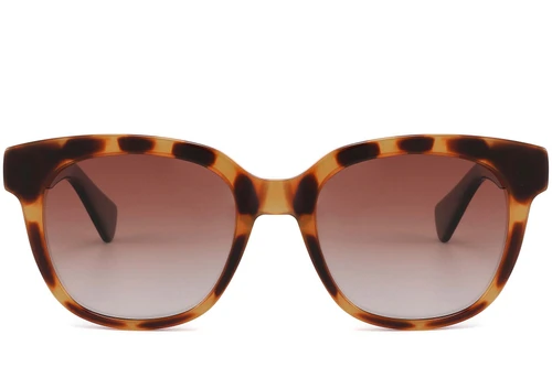 Gafas de sol rectangulares de acetato con montura de carey n.° BS2607-0460