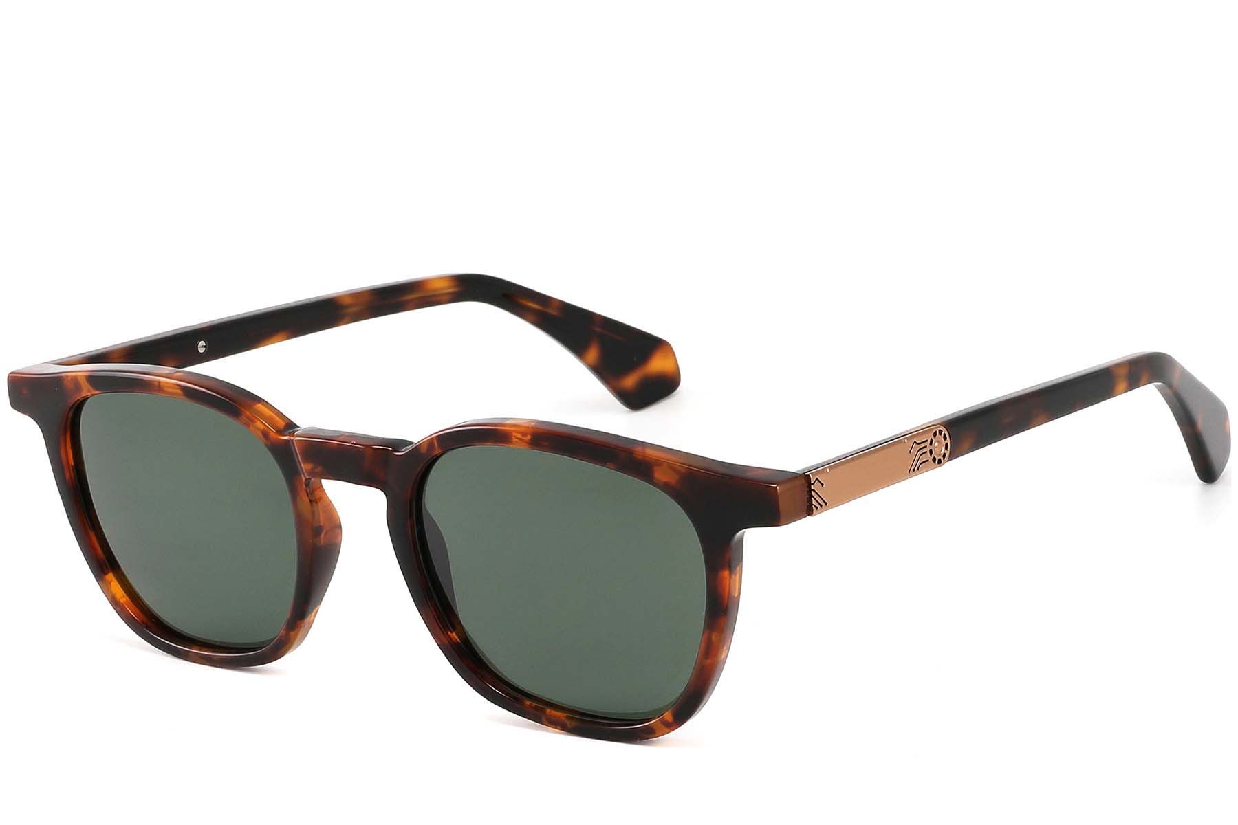 Rectangular Tortoiseshell Acetate Sunglasses #BS2607-0463