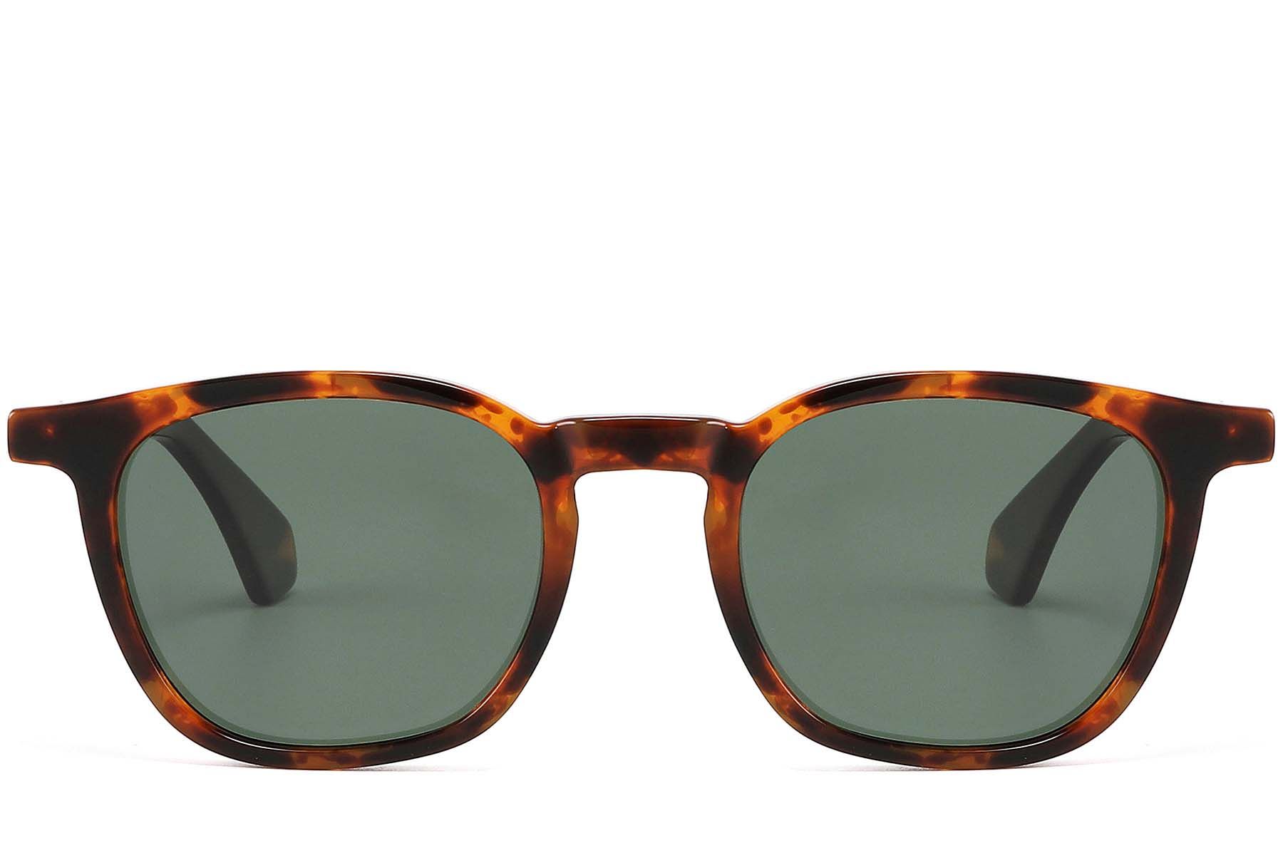 Rectangular Tortoiseshell Acetate Sunglasses #BS2607-0463