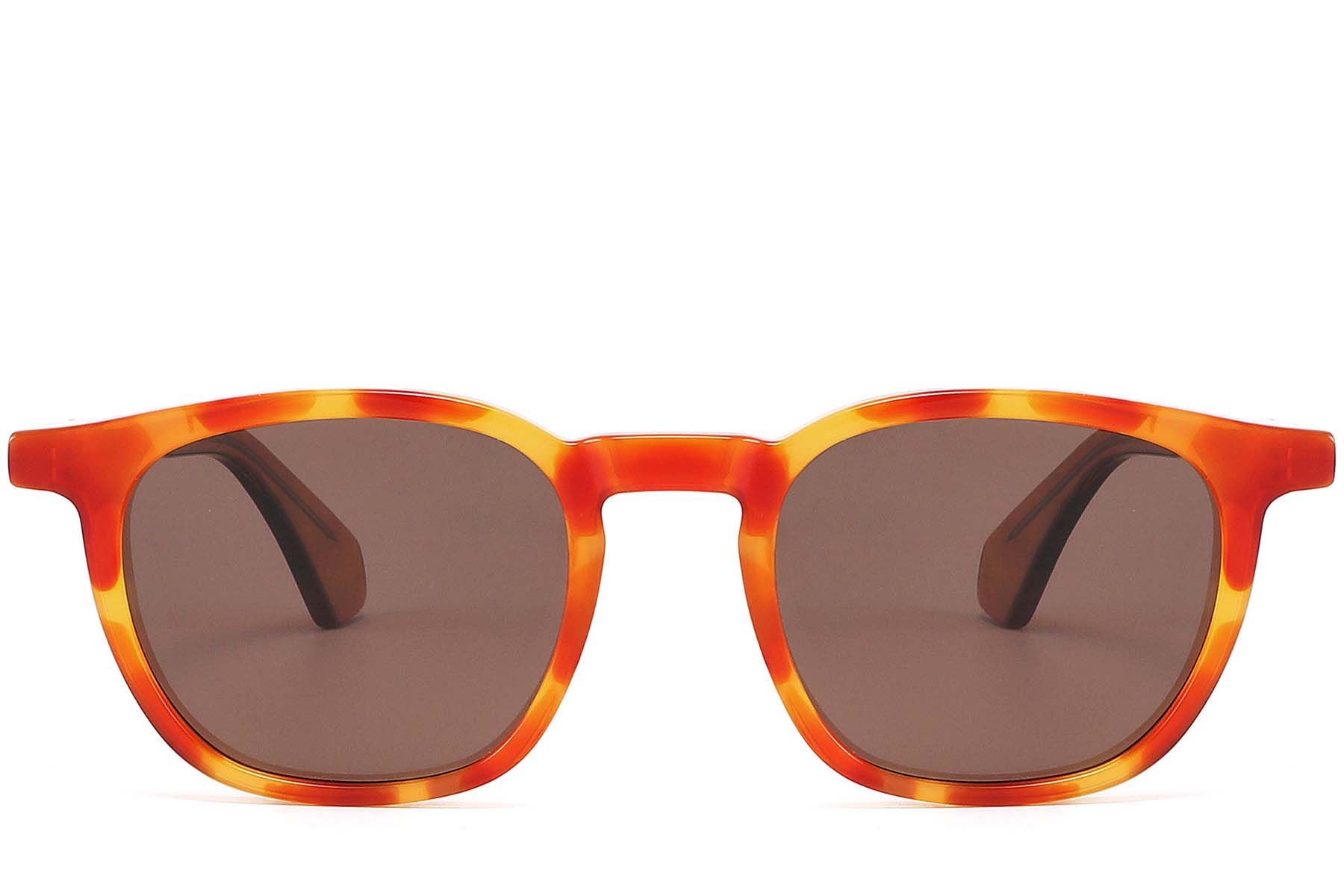 Rectangular Tortoiseshell Acetate Sunglasses #BS2607-0464