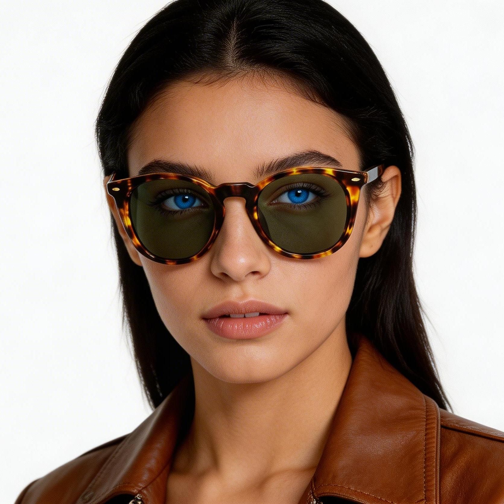 Oval Tortoiseshell Acetate Sunglasses #BS2607-0466