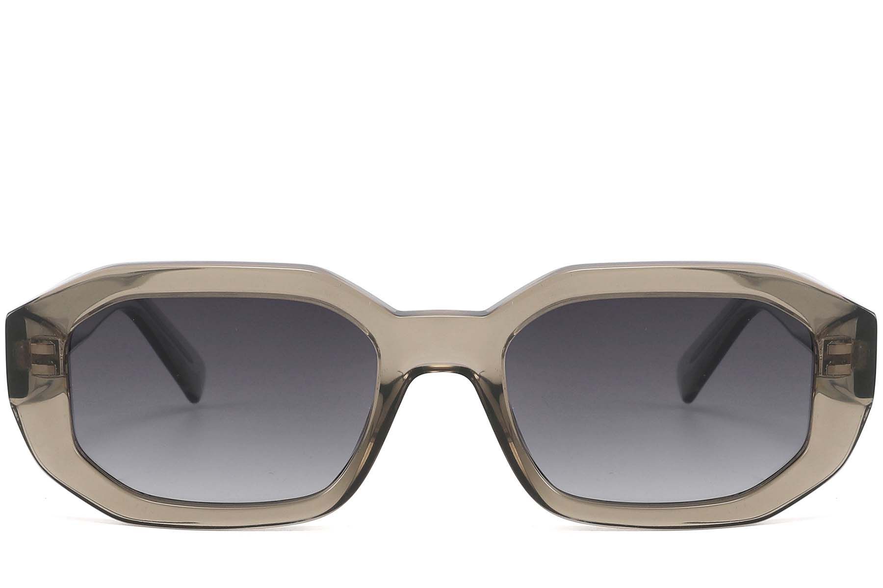 Rectangular Grey Acetate Sunglasses #BS2607-0470