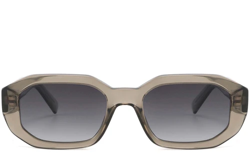 Gafas de sol rectangulares de acetato gris #BS2607-0470