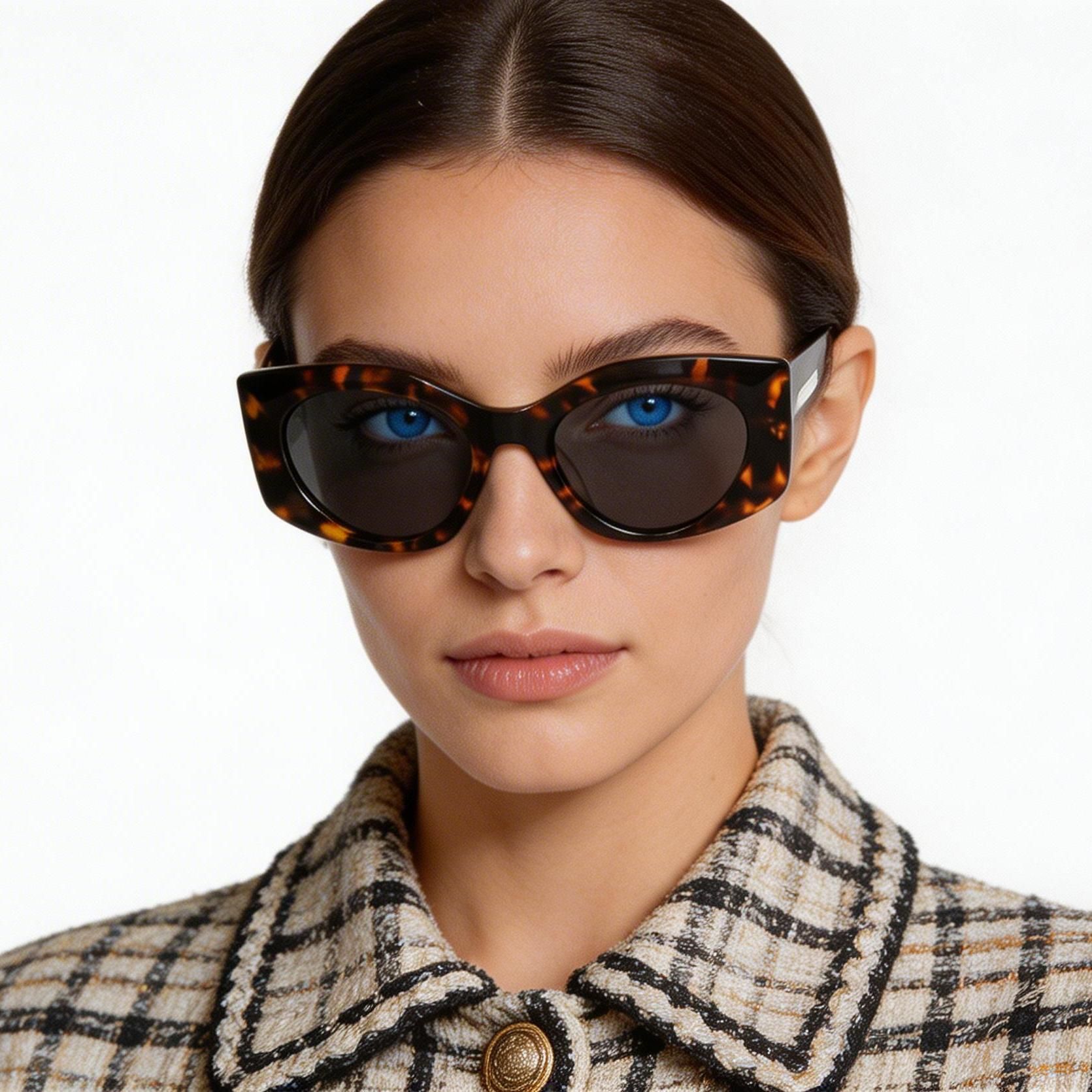 Gafas de sol de acetato con forma de mariposa y carey n.° BS2607-0479