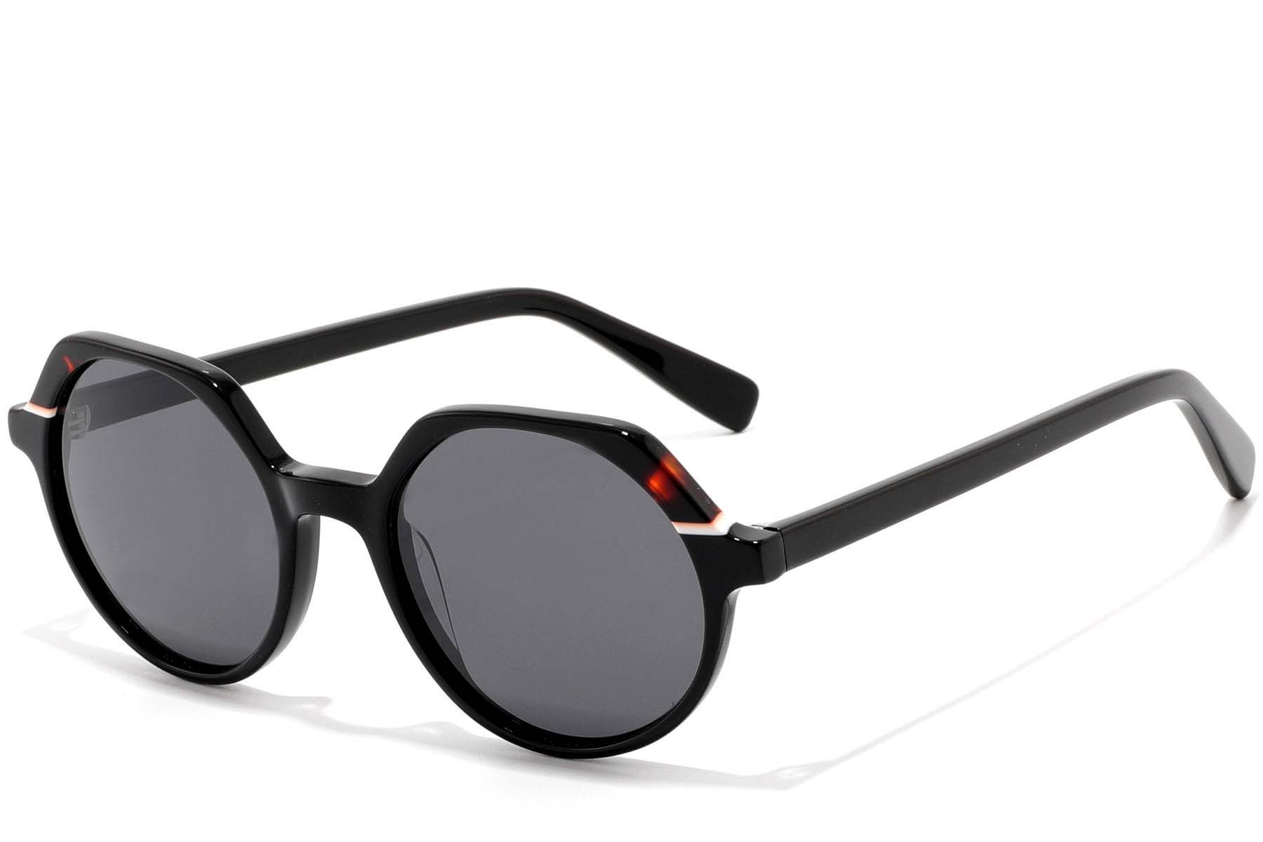 Gafas de sol geométricas de acetato negro n.° BS2607-0487