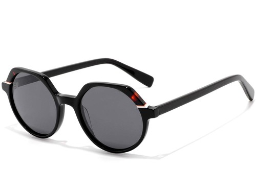 Gafas de sol geométricas de acetato negro n.° BS2607-0487