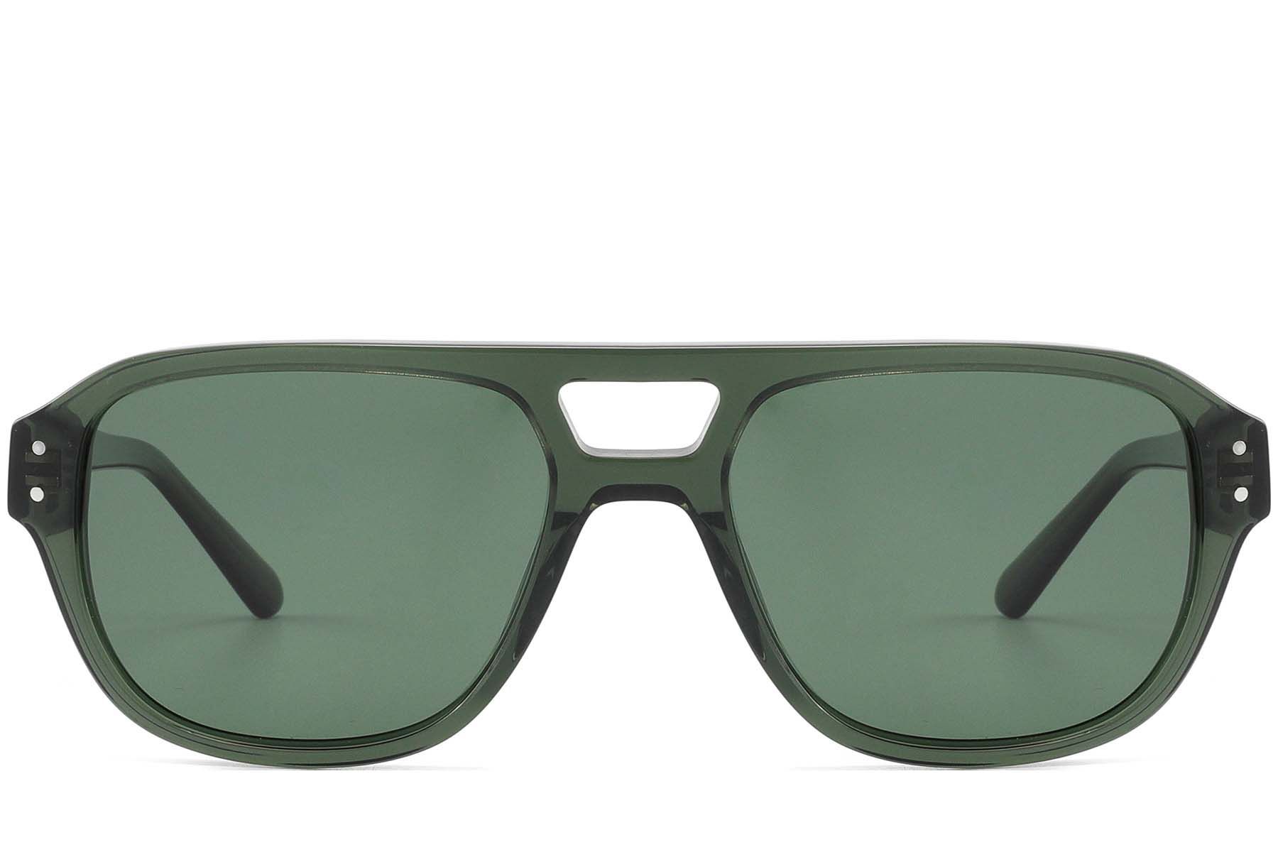 Aviator Green Acetate Sunglasses #BS2607-0501