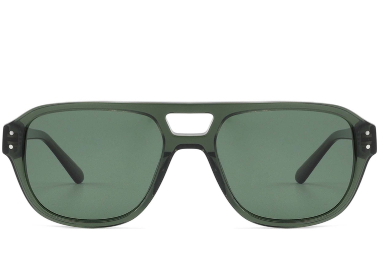 Aviator Green Acetate Sunglasses #BS2607-0501