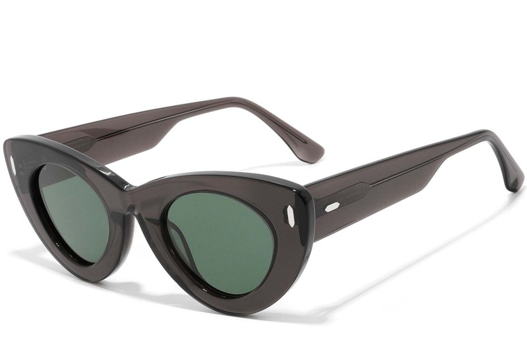 Lunettes de soleil papillon en acétate gris #BS2607-0504