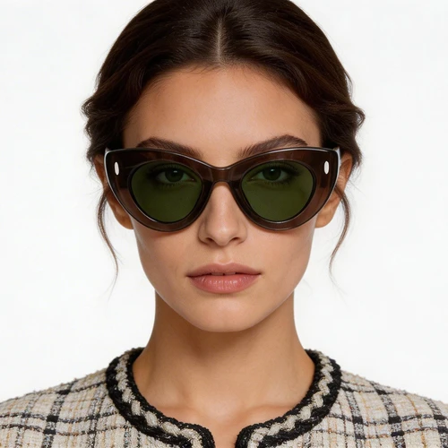 Lunettes de soleil papillon en acétate gris #BS2607-0504