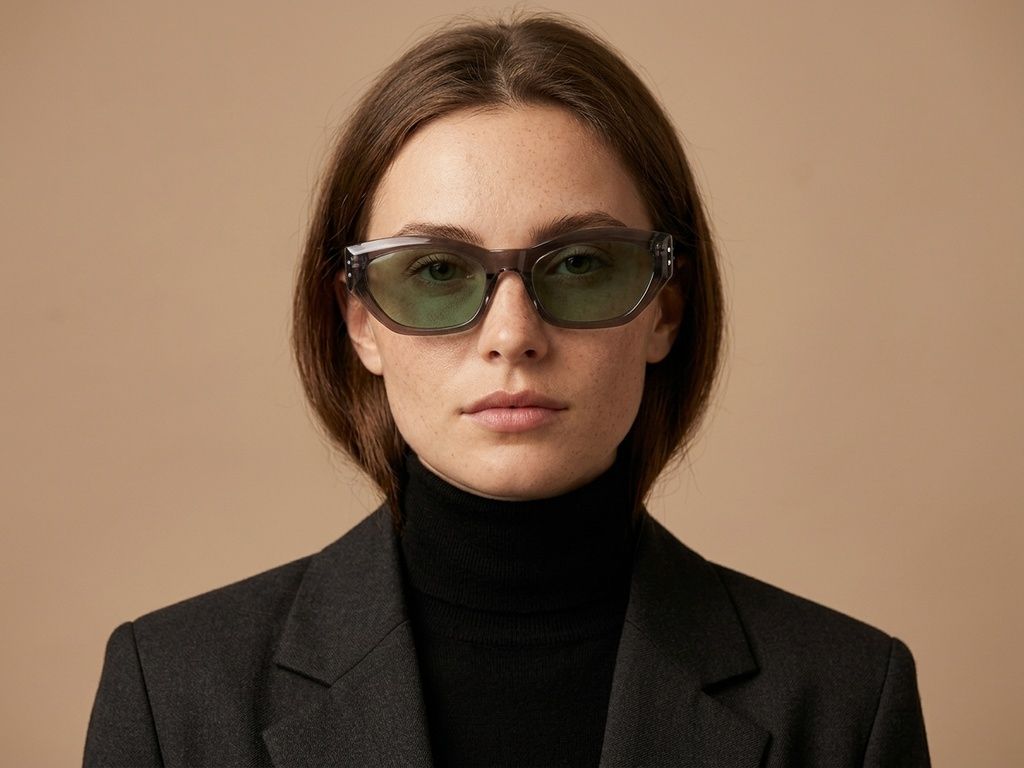 Butterfly Grey Acetate Sunglasses #BS2607-0509