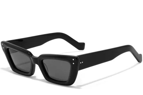Lunettes de soleil papillon en acétate noir #BS2607-0512