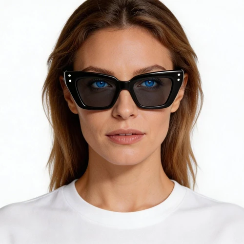 Gafas de sol de acetato negro con forma de mariposa n.° BS2607-0512