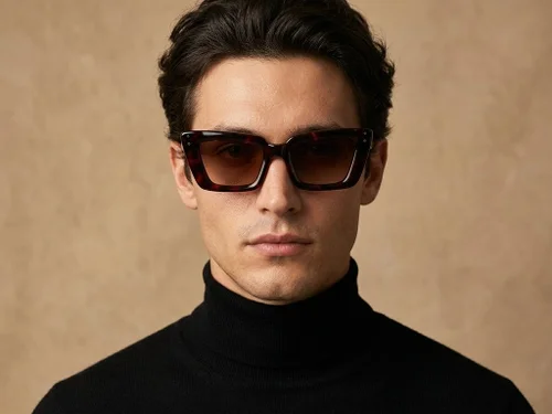 Lunettes de soleil papillon en acétate écaille de tortue #BS2607-0513