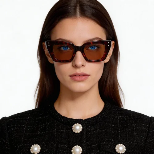 Lunettes de soleil papillon en acétate écaille de tortue #BS2607-0513