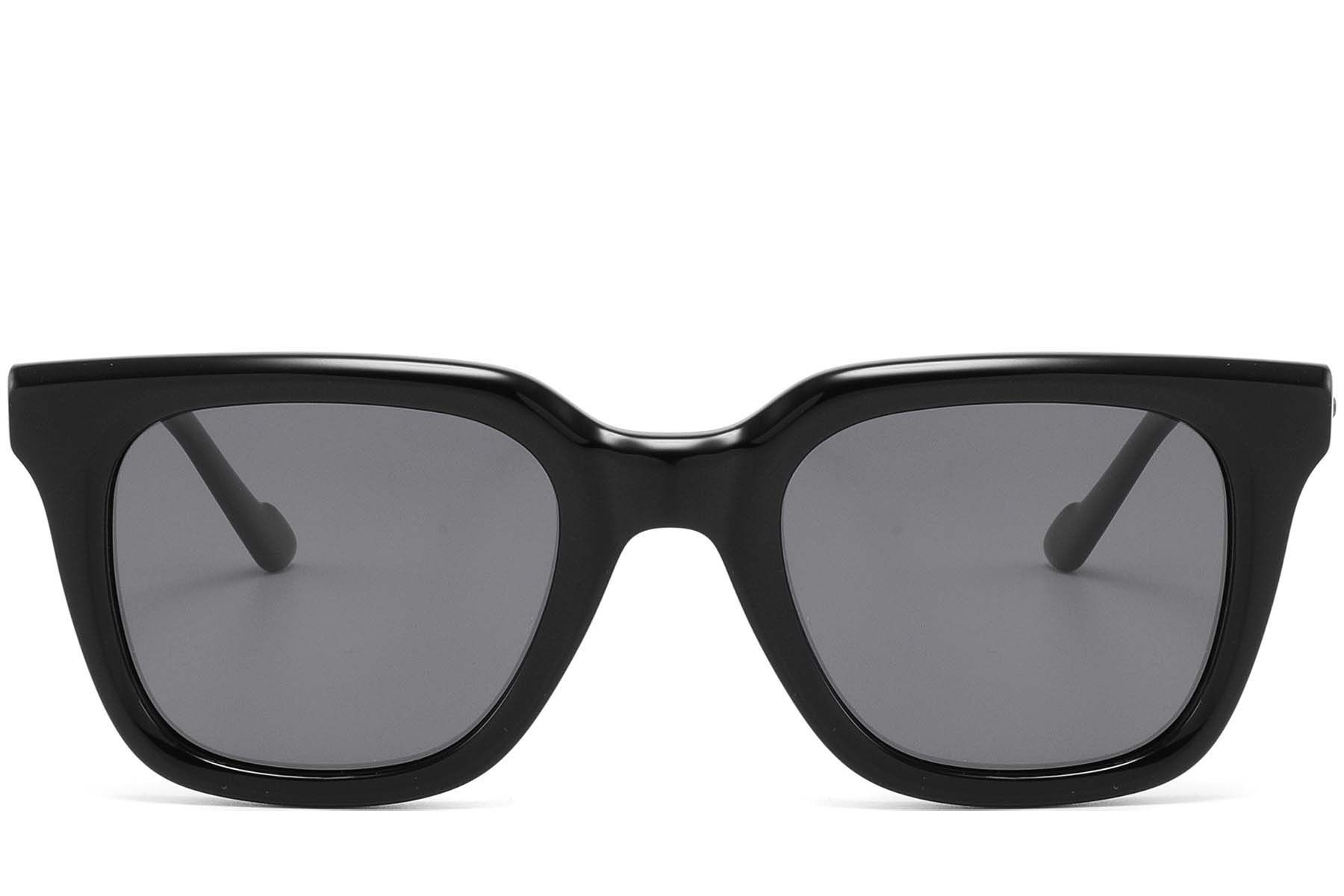 Rectangular Black Acetate Sunglasses #BS2607-0517