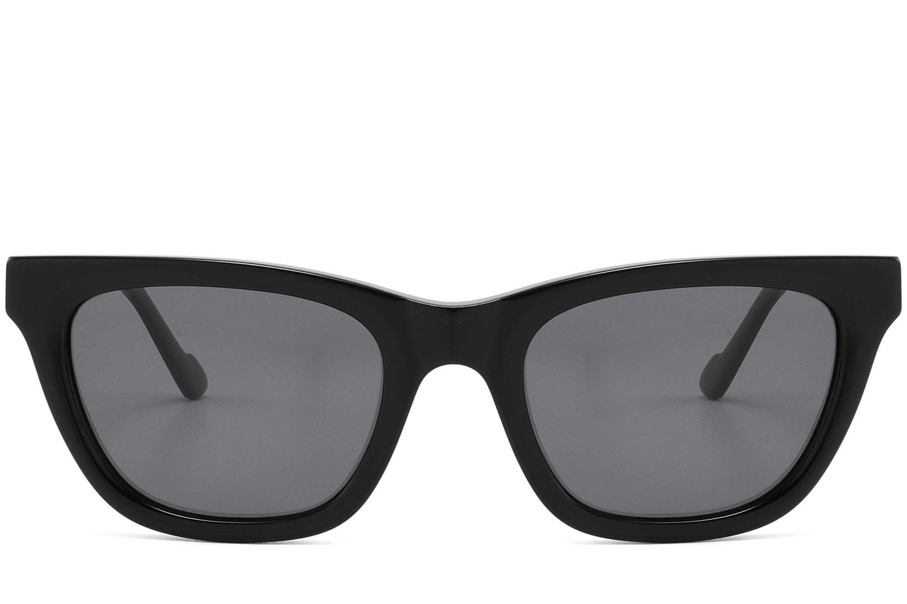 Lunettes de soleil papillon en acétate noir #BS2607-0524