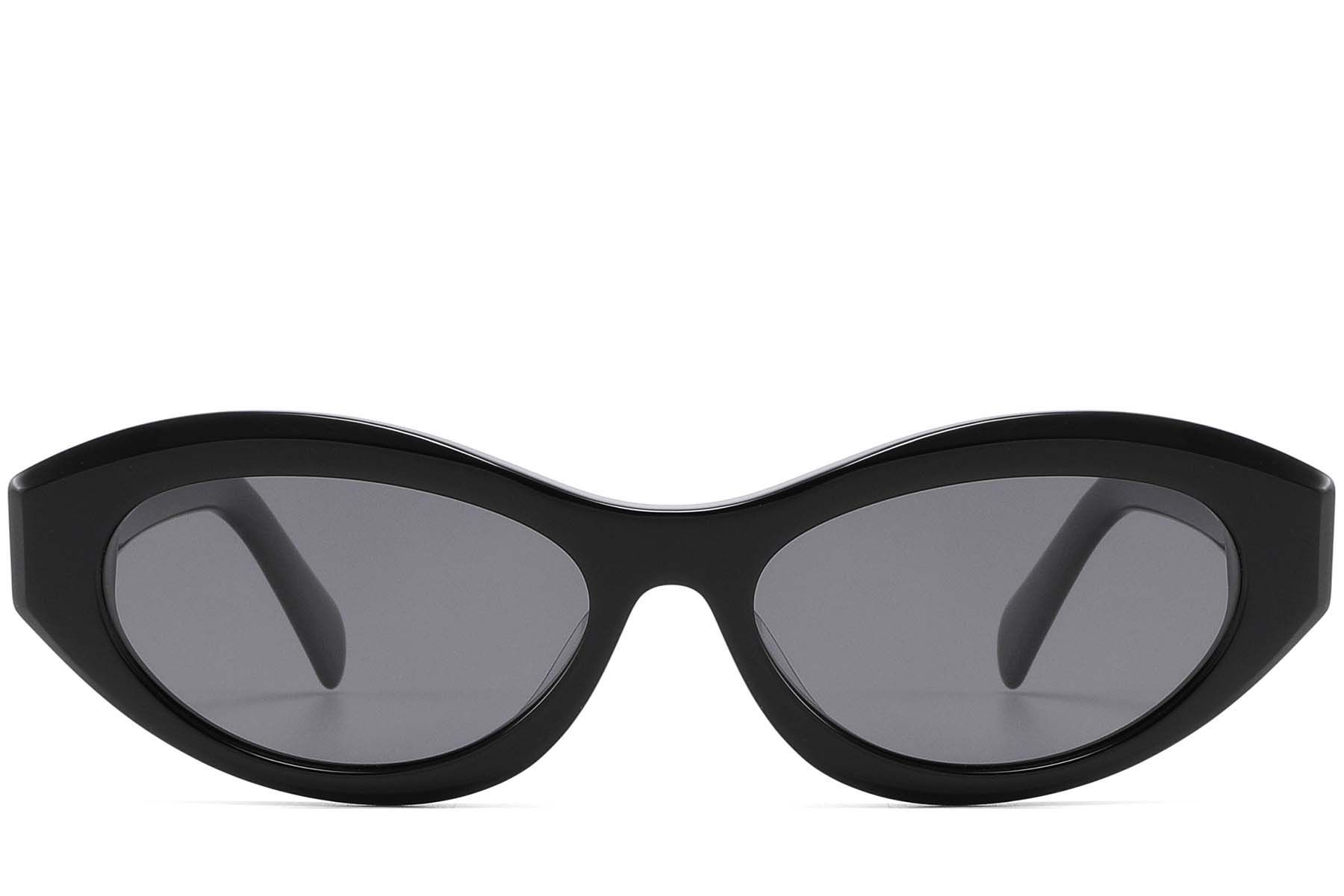 Gafas de sol de acetato negro con forma de mariposa n.° BS2607-0530