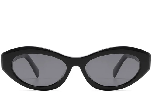 Gafas de sol de acetato negro con forma de mariposa n.° BS2607-0530