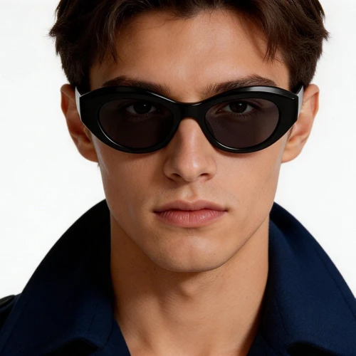 Gafas de sol de acetato negro con forma de mariposa n.° BS2607-0530