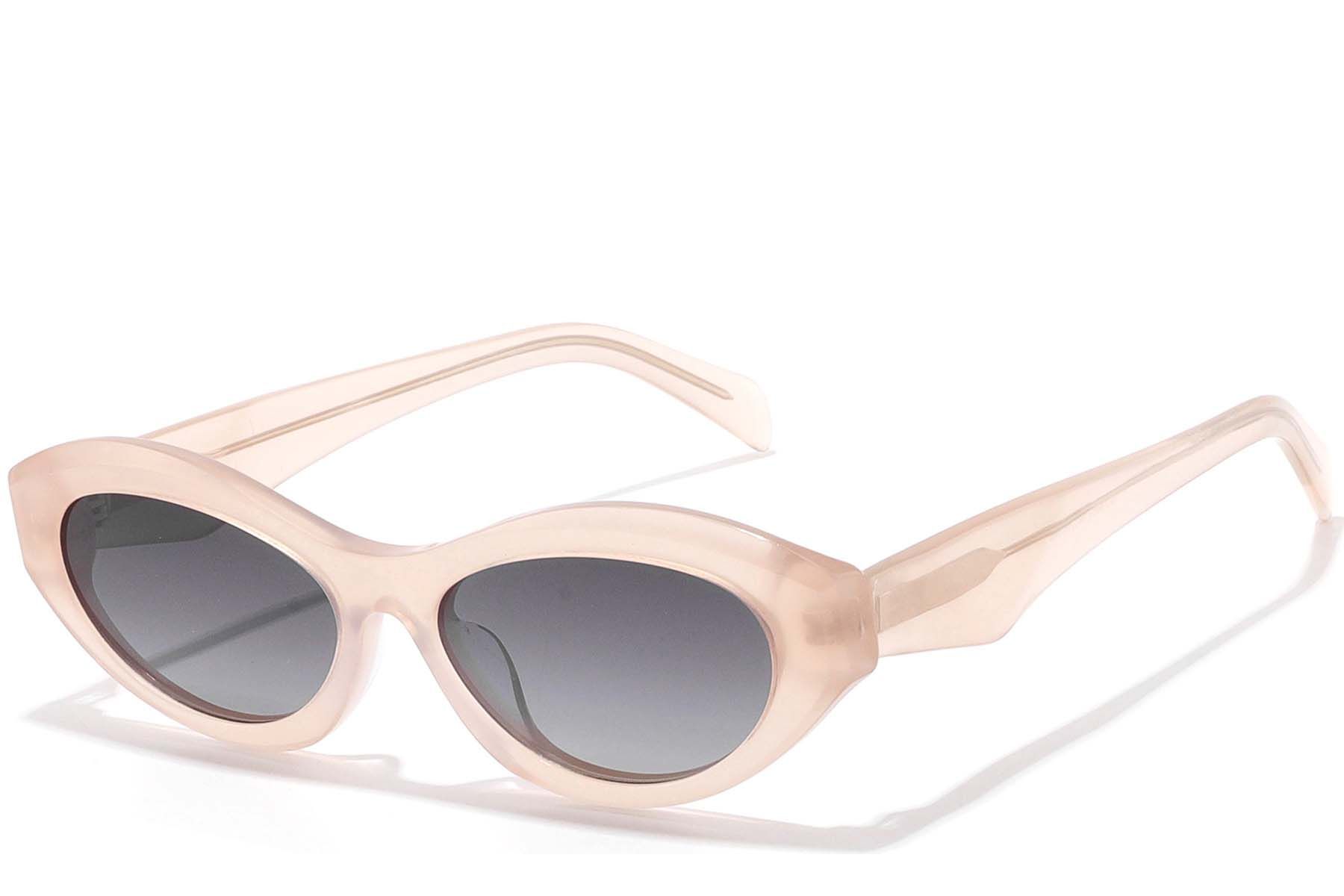 Sonnenbrille aus rosafarbenem Acetat mit Schmetterlingsmotiv #BS2607-0531