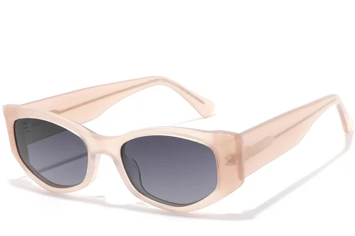 Lunettes de soleil géométriques en acétate rose #BS2607-0532