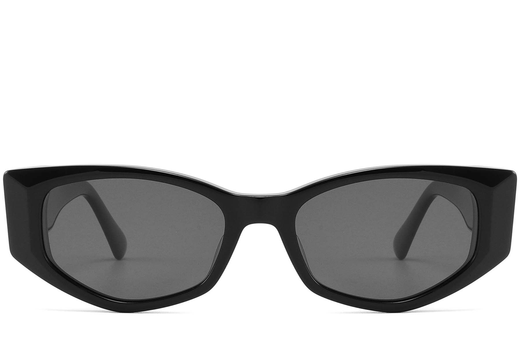 Geometric Black Acetate Sunglasses #BS2607-0533