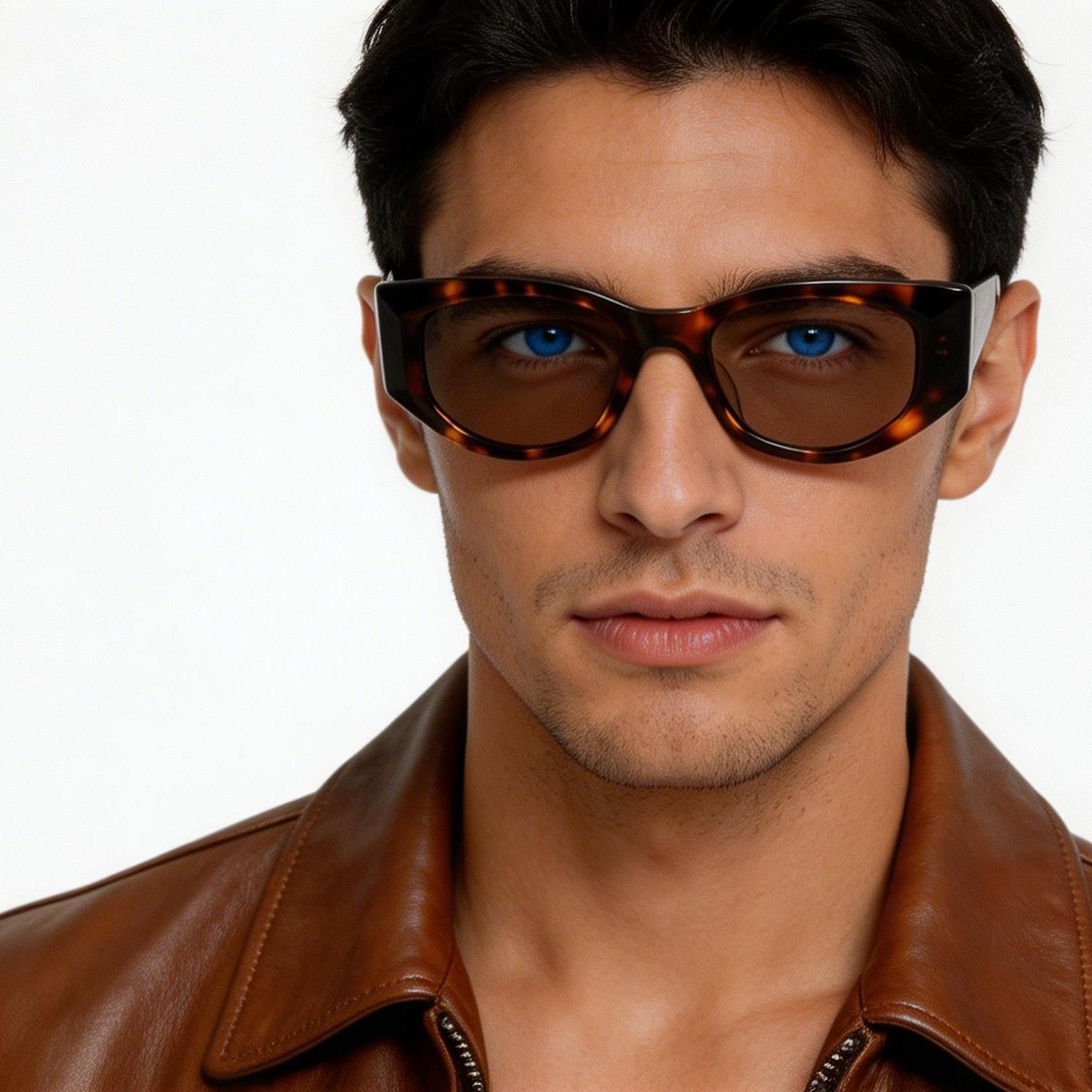 Geometric Tortoiseshell Acetate Sunglasses #BS2607-0534