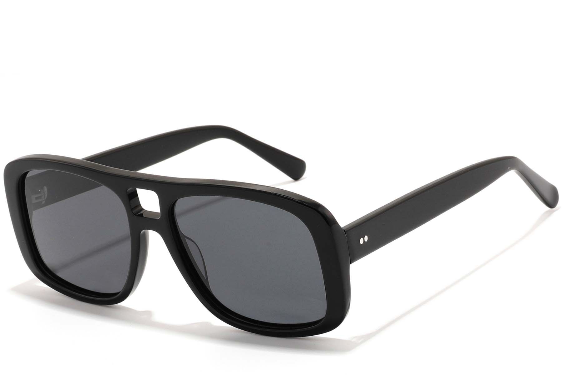 Gafas de sol estilo aviador de acetato negro n.° BS2607-0541