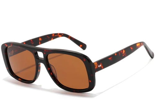 Gafas de sol estilo aviador de acetato con montura carey n.° BS2607-0542