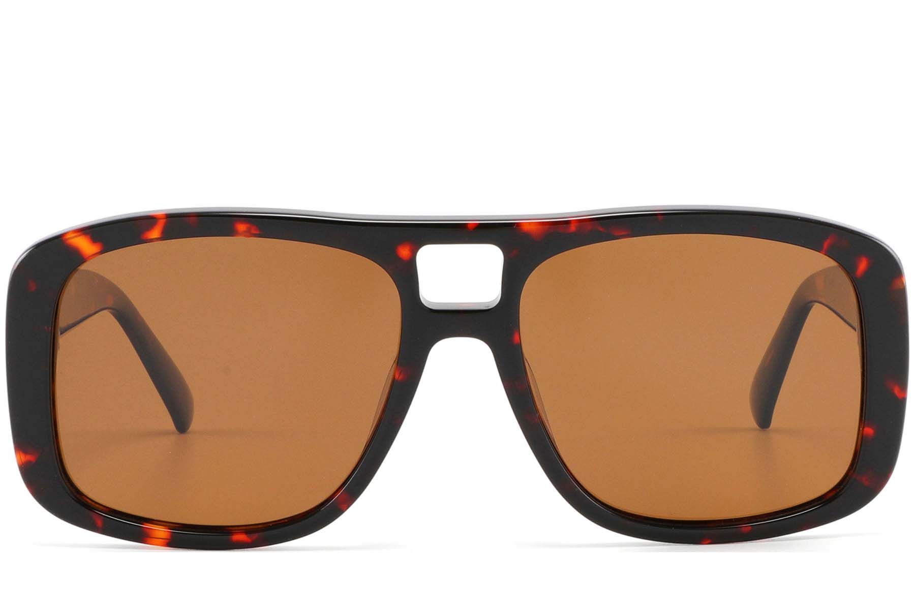 Gafas de sol estilo aviador de acetato con montura carey n.° BS2607-0542