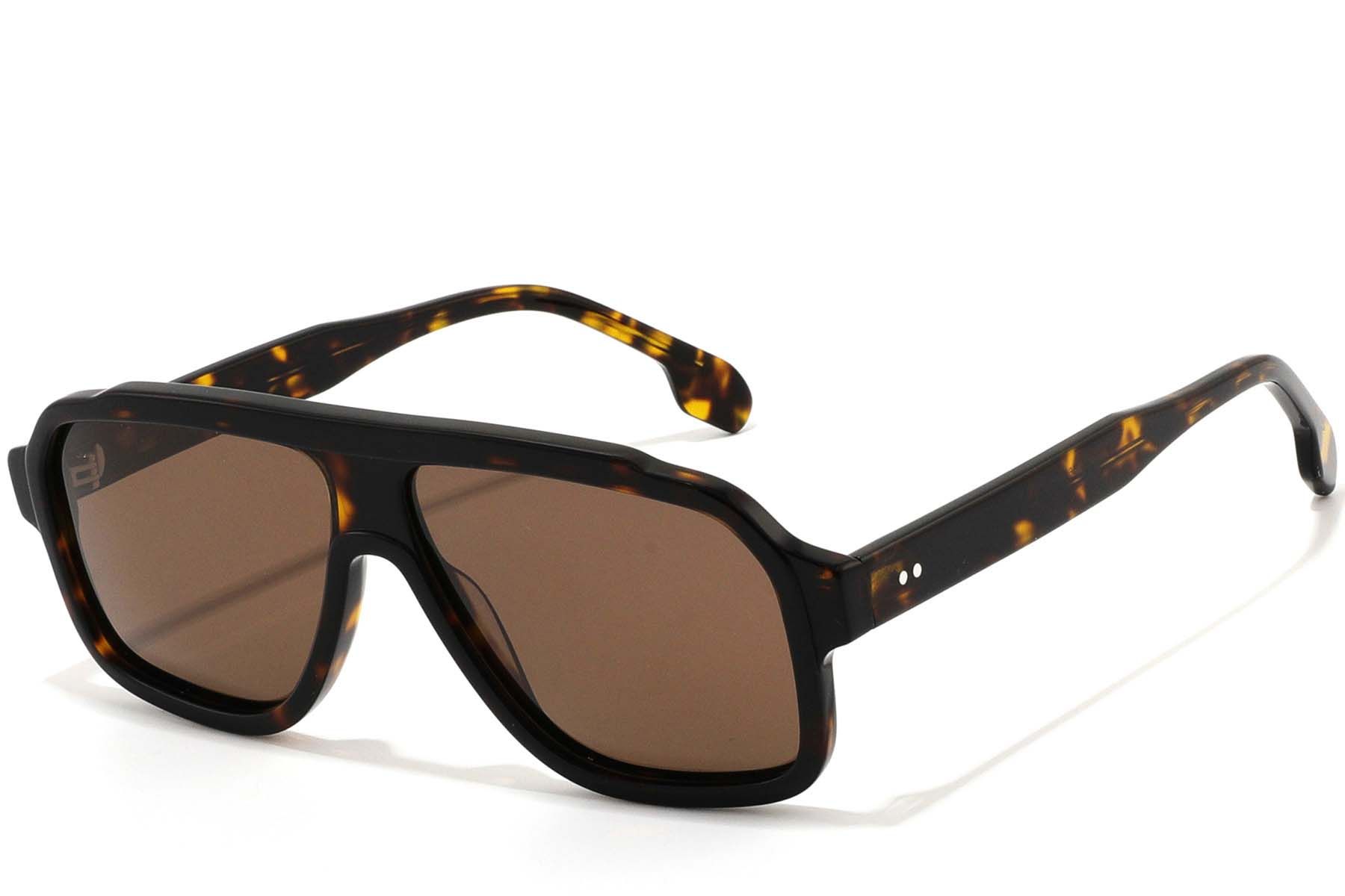 Aviator Tortoiseshell Acetate Sunglasses #BS2607-0545