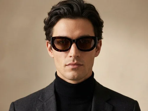 Lunettes de soleil papillon en acétate écaille de tortue #BS2607-0551