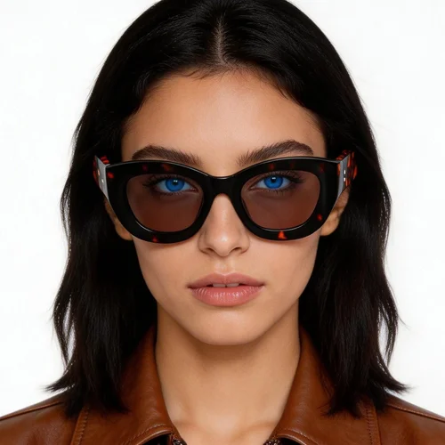 Lunettes de soleil papillon en acétate écaille de tortue #BS2607-0551