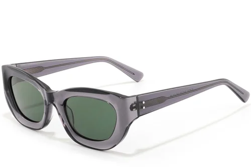 Lunettes de soleil papillon en acétate gris #BS2607-0552