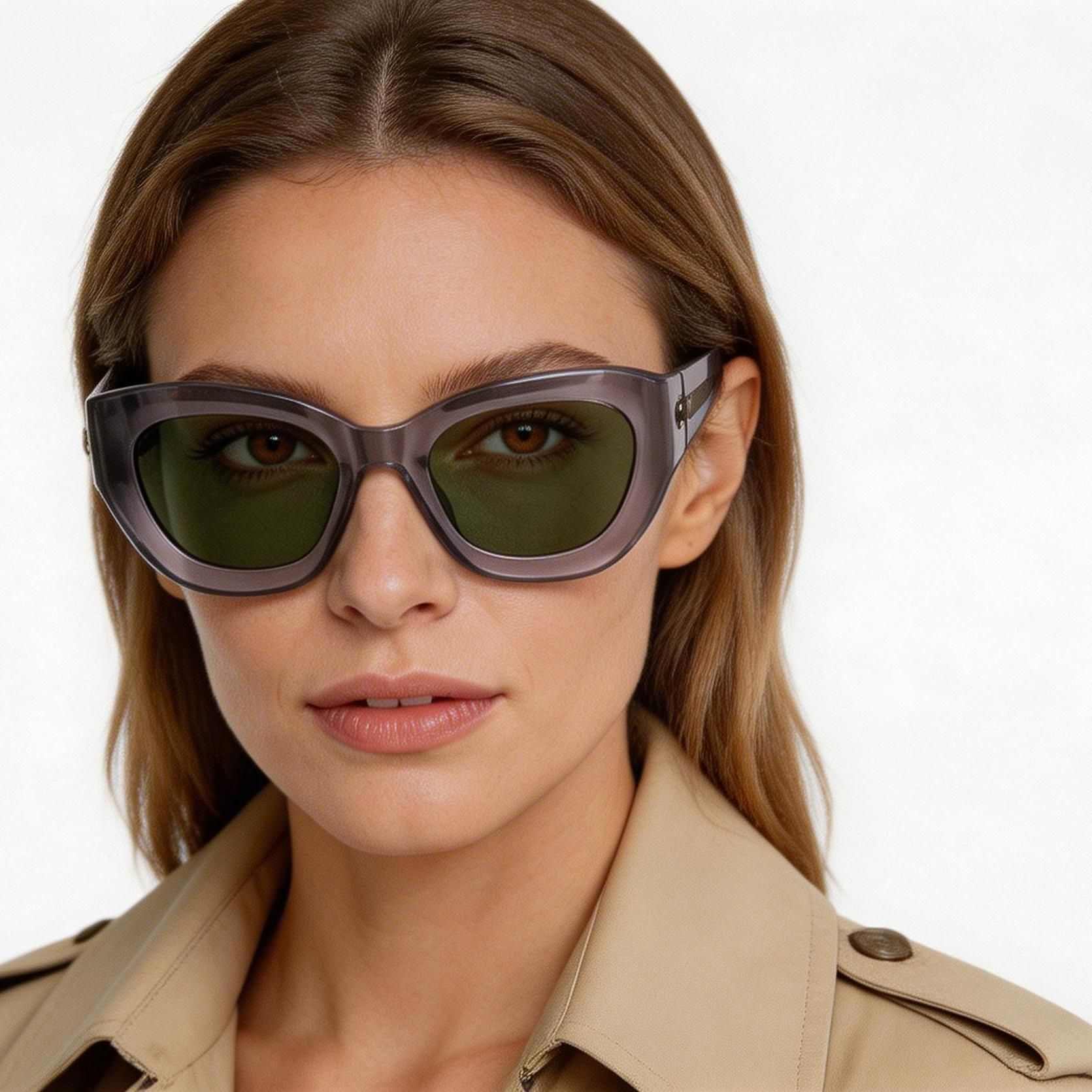 Butterfly Grey Acetate Sunglasses #BS2607-0552