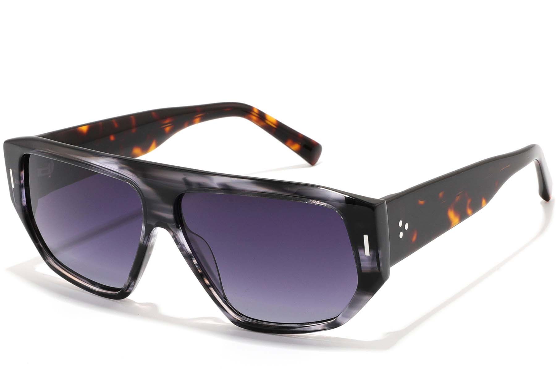 Aviator Tortoiseshell Acetate Sunglasses #BS2607-0555