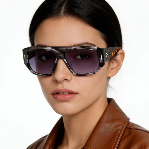 Gafas de sol estilo aviador de acetato con montura carey n.° BS2607-0555