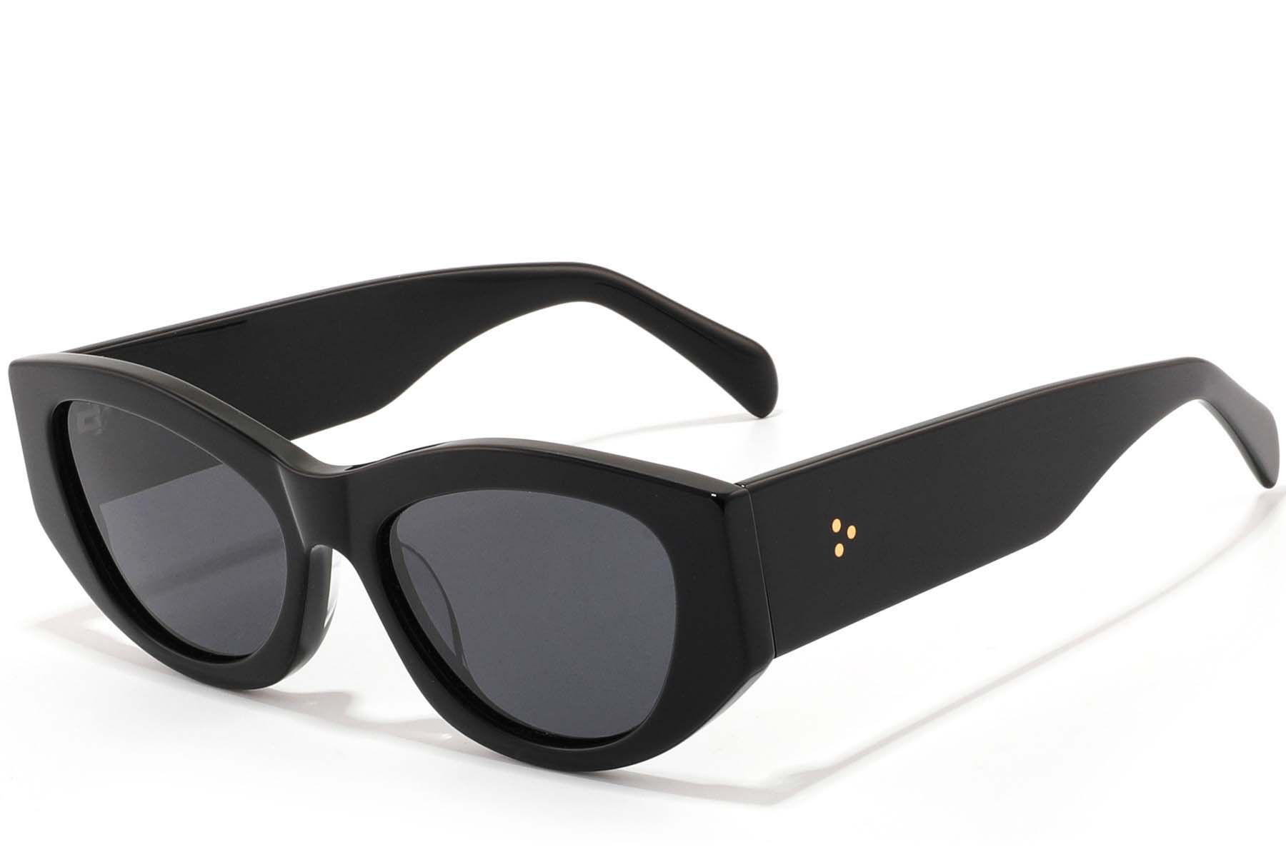 Butterfly Black Acetate Sunglasses #BS2607-0564