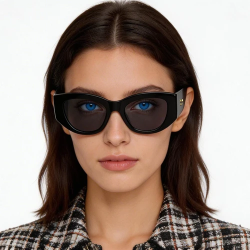 Gafas de sol de acetato negro con forma de mariposa n.° BS2607-0564