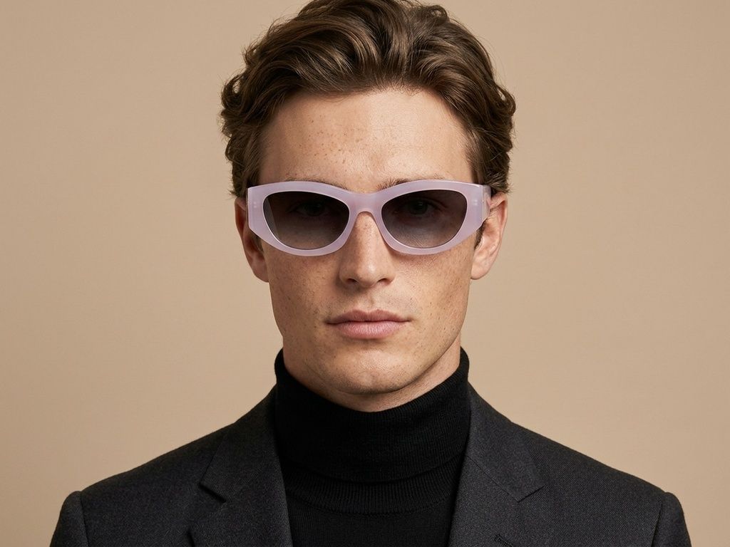Gafas de sol de acetato morado con forma de mariposa n.° BS2607-0565