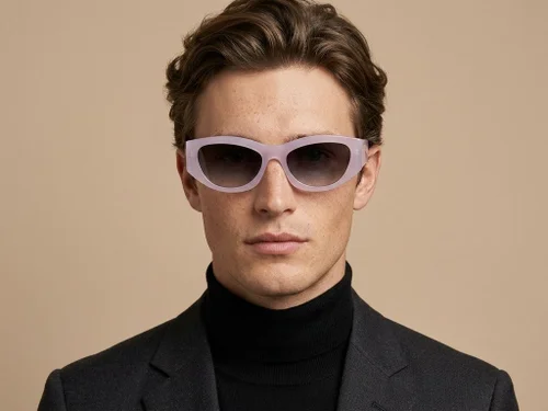 Lunettes de soleil papillon en acétate violet #BS2607-0565