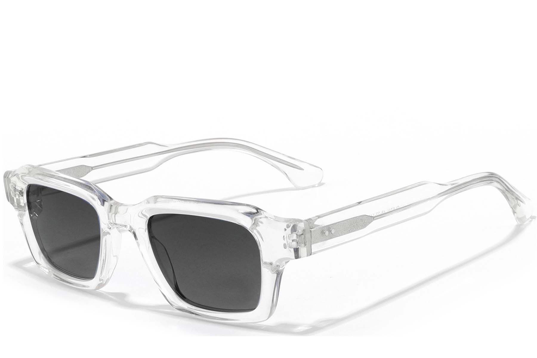 Rectangular Transparent Acetate Sunglasses #BS2607-0567