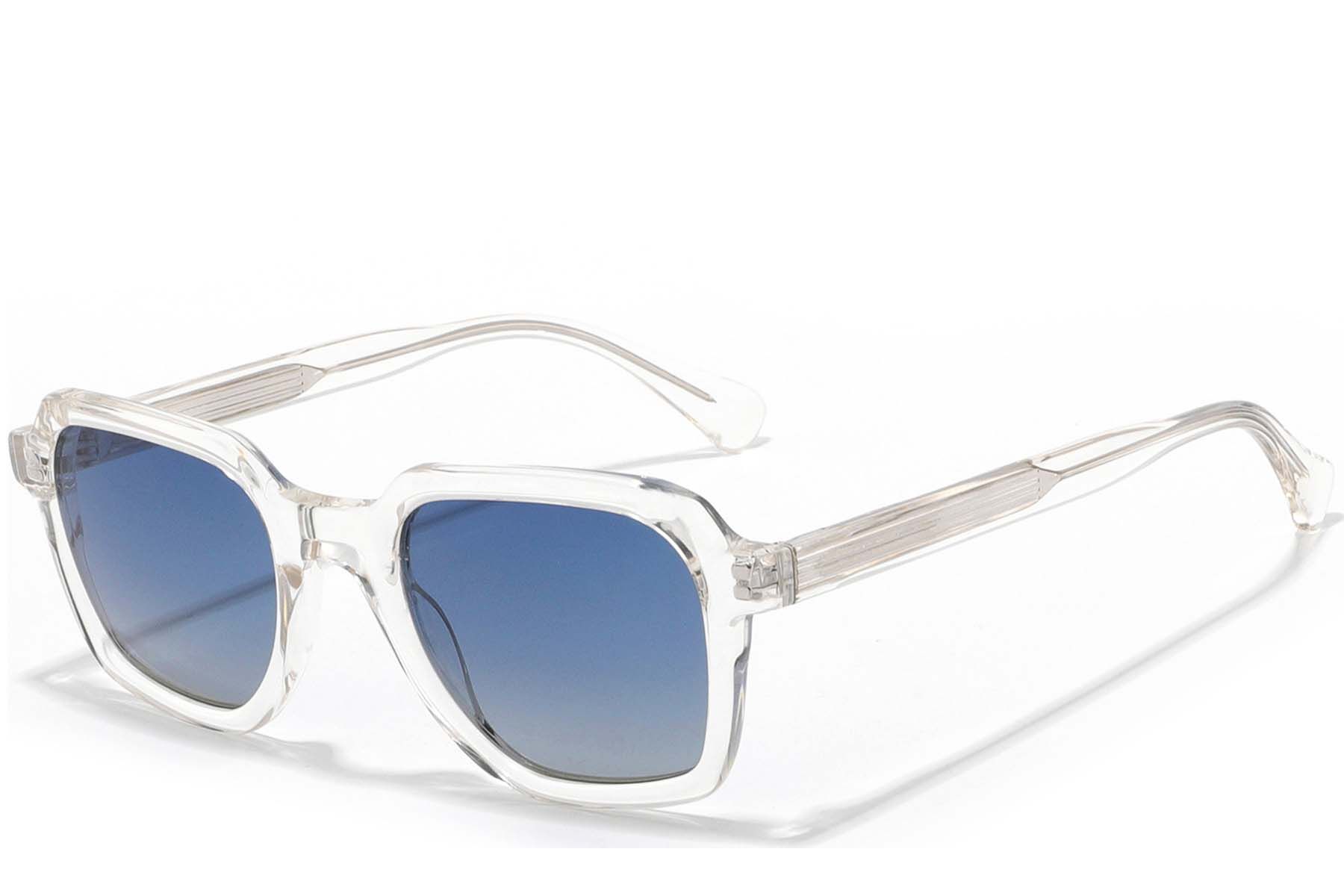 Rectangular Transparent Acetate Sunglasses #BS2607-0570