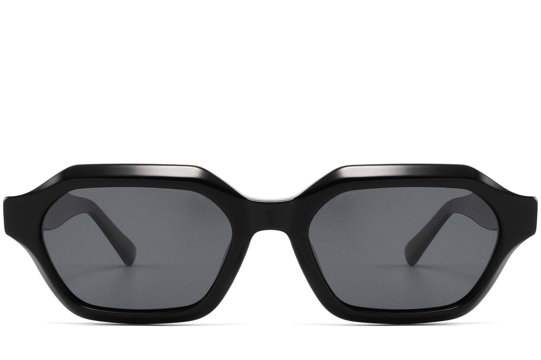 Geometric Black Acetate Sunglasses #BS2607-0571